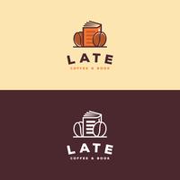 Logotipo do livro de café vetor