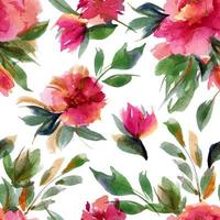 padrão floral sem costura com flores cor de rosa vetor