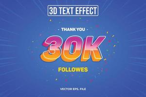 30k efeitos de texto 3d editáveis especiais vetor