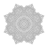 vetor de mandala de arte de linha linda para design