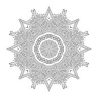 vetor de mandala de arte de linha para design