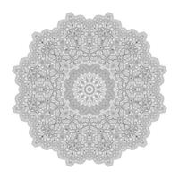 belo design de mandala de arte de linha vetor