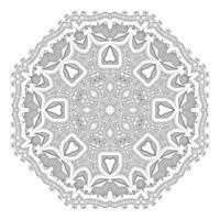 vetor de mandala de arte de linha linda para design