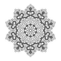 vetor de mandala de arte de linha linda para design