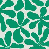 poder floral minimalista verde de meados do século vetor