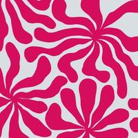 poder floral minimalista rosa de meados do século vetor