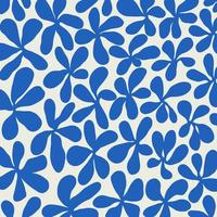 poder floral minimalista azul de meados do século vetor