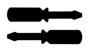ícone de ferramenta de construção de silhueta única chave de fenda para design vetor