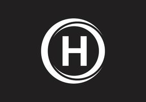 este é um logotipo de letra h criativo vetor