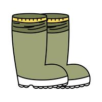 botas de borracha objeto para pés de proteção vetor
