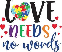 o amor não precisa de palavras vetor