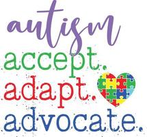 citação de aceitação do autismo vetor