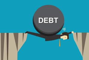 empresário e crise física da dívida vetor