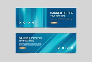 abstrato azul brilhante banner e design de brochura vetor