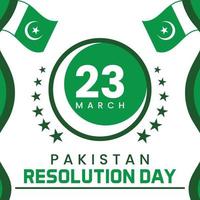 dia da resolução do paquistão, 23 de março vetor