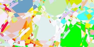 layout de vetor multicolor de luz com formas de triângulo