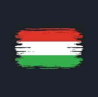 escova de bandeira da Hungria. bandeira nacional vetor