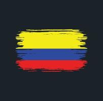 pincel de bandeira da colômbia. bandeira nacional vetor