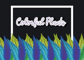 Projeto de plantas coloridas vetor