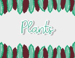 Projeto de plantas coloridas vetor