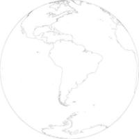 mapa do globo da américa do sul vetor