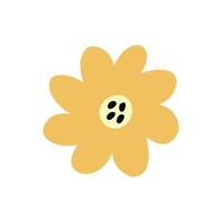 flor ingênua flor amarela vetor
