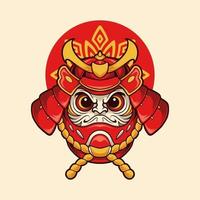 samurai daruma japonês vetor