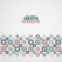 ornamento islâmico de mosaico para modelo de plano de fundo de cartão vetor