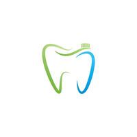 ilustração de modelo de design de logotipo de ícone de escova de dentes vetor