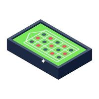 um ícone de jogo de bingo em design isométrico vetor