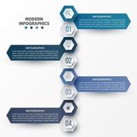 vetor modelo de infográfico 3d para apresentação. visualização de dados de negócios. elementos abstratos. conceito criativo para infográfico.