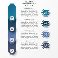 vetor modelo de infográfico 3d para apresentação. visualização de dados de negócios. elementos abstratos. conceito criativo para infográfico.