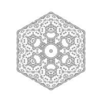 vetor de mandala de arte de linha para design