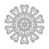 vetor de mandala de arte de linha elegante para design