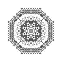 vetor de mandala de arte de linha linda para design