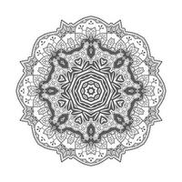 design de mandala de arte de linha elegante vetor