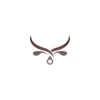 logotipo de ícone de touro, vetor de logotipo de ícone de cabeça de búfalo