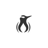 ilustração de modelo de design de logotipo de ícone de pinguim vetor