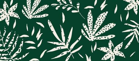 pôster mínimo, botânico com ilustração vetorial de galhos, flores e folhas. design contemporâneo, abstrato, inspirado na natureza para plano de fundo, papel de parede, cartão, arte de parede, tecido vetor