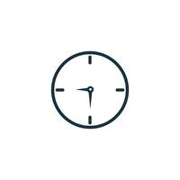 modelo de design de logotipo de ícone de hora do relógio vetor