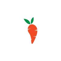 modelo de design plano de logotipo de ícone de cenoura vetor