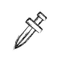 imagem de ícone de espada vetor