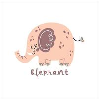 crianças de vetor de ilustração fofa de elefante