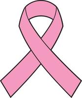 ilustração em vetor fita rosa consciência. projeto de câncer de mama.