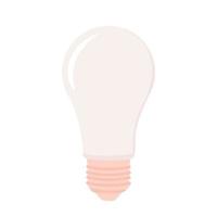 lâmpada de economia de energia de vidro. ilustração vetorial de estoque. lâmpada incandescente rosa. iluminação. Isolado em um fundo branco. vetor