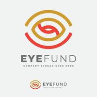 visão - logotipo de doação de olhos vetor