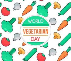 dia mundial vegetariano vetor