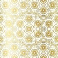 Golden Luxury Art Mandala Boho Seamless Pattern vetor