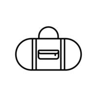 ícones de vetor de linhas de mala em fundo branco