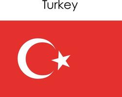 Turquia ícone da bandeira nacional vetor